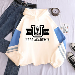 Anime Hoodies Simple Men Plus Size Streetwear Casual Warm Kangaroo Pocket