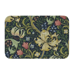 Custom William Morris Compton Floral Art Nouveau Pattern Doormat Bath Door Floor Mat