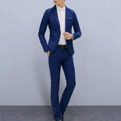 Tuxedo for Mens: Men Slim Fit Pants Set Men Pants Set Stylish Men's Business Suit Sets
