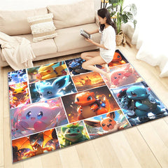 Pokemon Cartoon Carpet Rug for Living Room Bedroom Decoration Picnic Camp Kitchen