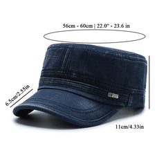 Men Women Army Hat Washed Cotton Military Hats Cadet Style Combat Caps