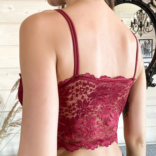 Women Lace Bras Top Comfortable Bralette Solid Color Underwear Vest