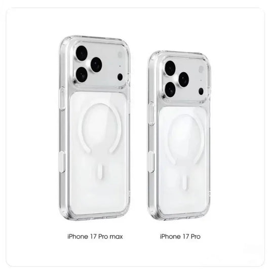 Magsafe Case For iPhone 17 Pro 17 Pro Max 17 Back Cover Transparent magnetic Wireless Charging
