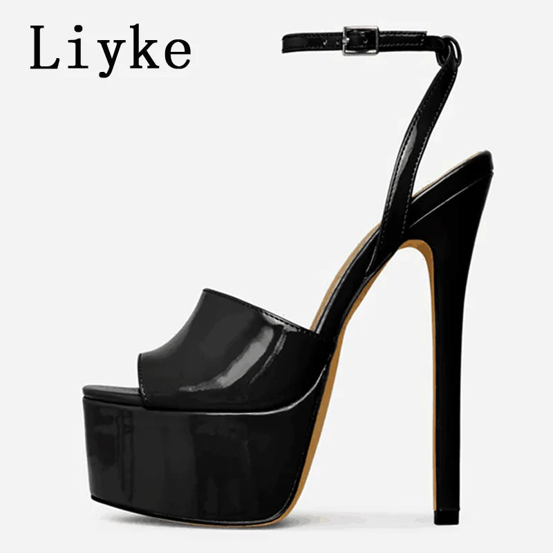 Summer 16 CM Super High Heels Sandals Women Platform Pumps Fashion