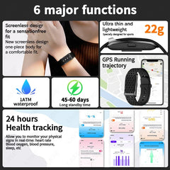 Smart Watch Men Women Fitness Smart Bracelet Sports Band Heart Rate Blood Pressure Monitor Waterproof Multifunction Watches