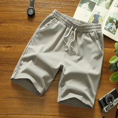 Men Solid Drawstring Shorts Men Casual Gym Shorts Sport Basketball Shorts