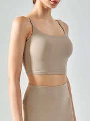 Track free sports bra with chest cushion, vest and suspender