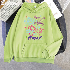 Arcane Jinx Hoodie Monkey Graffiti Style Nice Print Game Lovers Tops Streetwear
