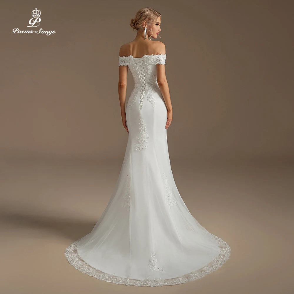 White Bridesmaid Dresses: Boat Neck flower pattern Wedding Dresses for Women