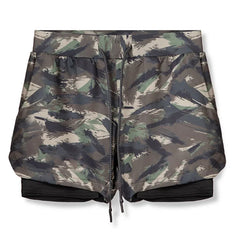 Running Shorts Men 2 In 1 Double-deck Quick Dry GYM Sport Shorts Fitness Jogging