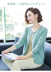 Women Cardigan Large Size Warm Pure Mink Cashmere Sweaters O-neck Loose Coat