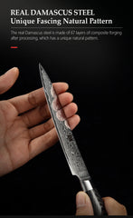 5"Inch Utility Knife Profesional Japanese Damascus Steel Kitchen Knife