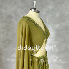 Formal attire Dresses: V-Neck Long Sleeves Prom Dress