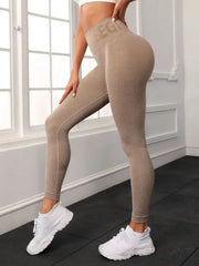 Letter Honey Peach Hip Yoga Pants High Waist Lift Hip Tight Fitness Leggings