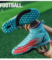 Soccer Shoes Men High Ankle Adult Professional Non-Slip Spike Indoor Football Boots
