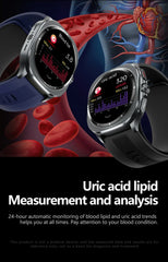 2025 New For huawei True Blood Pressure Airbag Smart Watch men air Pump Uric Acid Blood Lipids health watch Bluetooth call watch