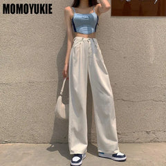 streetwear high waist women's fashion jeans woman girls women wide leg pants trousers