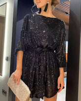 Formal attire Dresses: Women's Holiday Party Cocktail Party Sparkling Beaded Dress