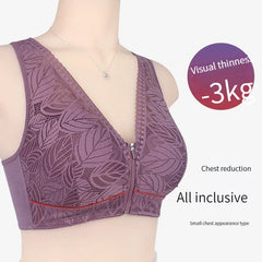 Sports yoga bra cotton cups front zipper underwear breathable women