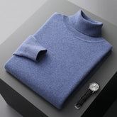 Autumn and winter 100% pure merino wool pullover men's turtleneck