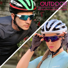 Cycling Glasses Red Photochromic Cycling Sunglasses Outdoor Bike Eyewear