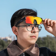 Cycling Glasses Fit Over Myopic Sunglasses UV 400 Polarized Fishing Bike