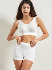 Seamless Bra Set Women Low Waist Underwear Female Tanks Bra Top