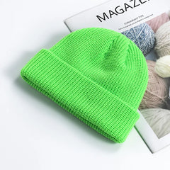 Knitted Hat for Men & Women Caps Wool Fashion Simple Warm Skullies Beanies