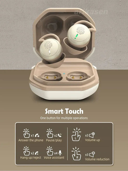 Bluetooth Sleeping Earbuds Mini invisible Small Bluetooth Eraphones Mini Comfortable Noise Blocking for Side Sleeping Home Work