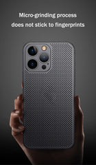 Breathable Cooling Case Ultra Thin Matte Mesh Hollow Slim Hard iPhone 16 15 14 13 12 Pro Max Plus
