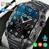 LIGE 2025 Rugged Military Smart Watch Men Outdoor Watches lP68 Waterproof 1.95" Al Voice BT Call Man Smartwatch For Android IOS
