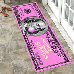 Black Gold 100 Dollar Bill Money Kitchen Floor Mat Home Entrance Doormat Corridor