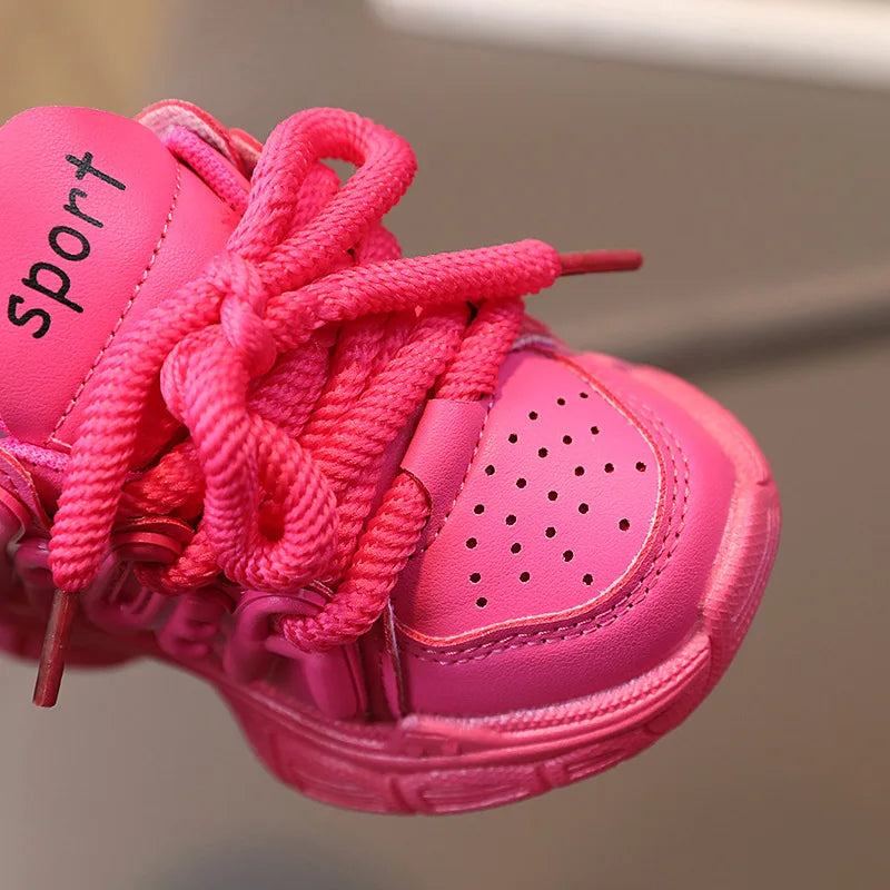 Baby Chunky Shoes Girl Sports Shoes Toddler Boy Fashion Solid Color Sneakers