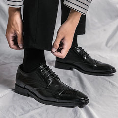 High Quality Handmade Oxford Dress Shoes Men Genuine Cow Leather Suit Shoes