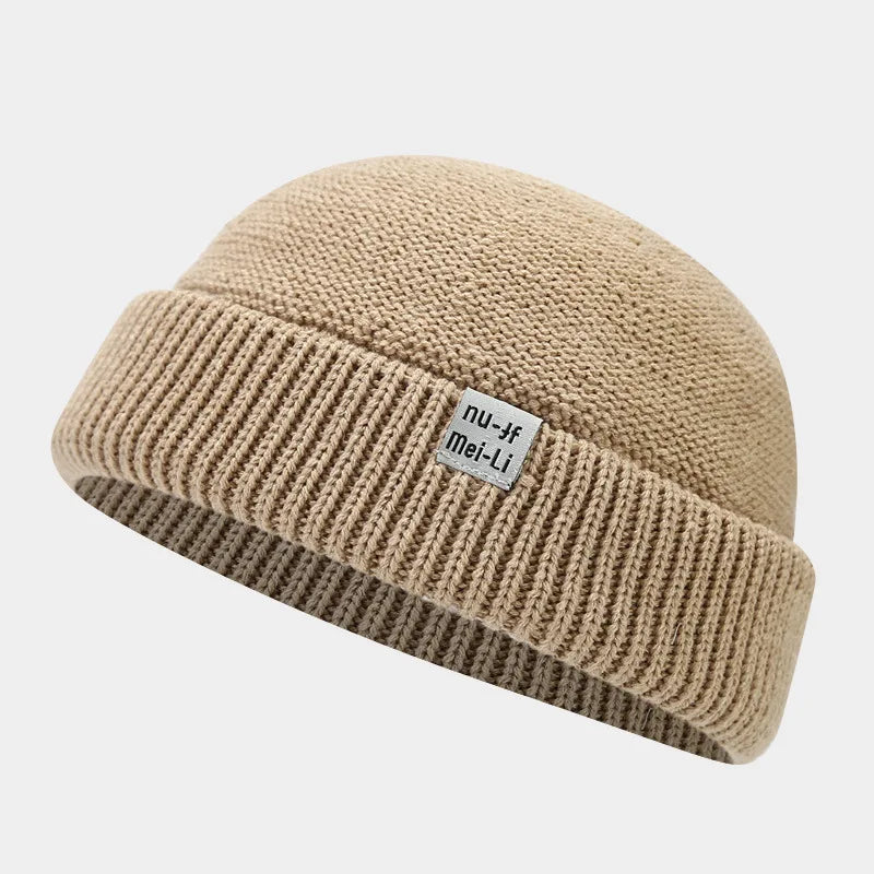 Hip Hop Beanie Knitted Hat Men Fashion Skullcap Autumn Women Winter Brimless Baggy Melon Cap Cuff Docker Fisherman Beanies Hat