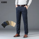 Spring Autumn Fashion Straight Suit Pants Men's Cotton Business