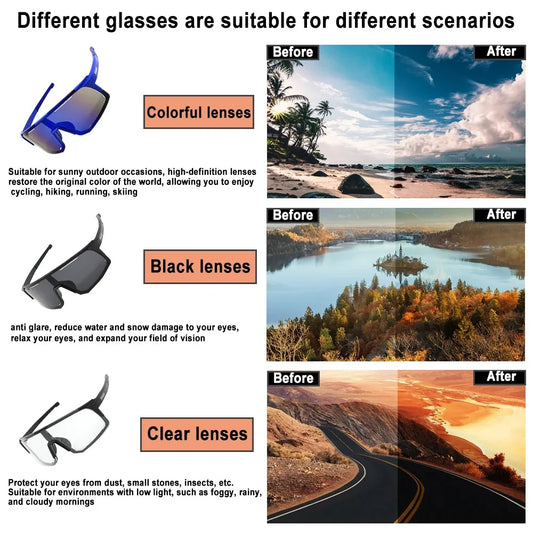Giant 【Professional Grade】Cycling Fishing Sunglasses - UV Protection, Anti-Glare, Impact Resistant, Outdoor Sports with case