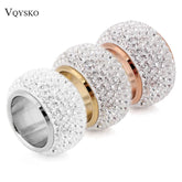 Shining full rhinestone finger rings for woman paragraph Crystal