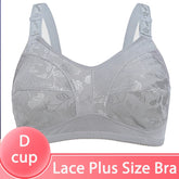 Black Big Women Bras Plus Size Lace Bra For Women Unlined Full Coverage Thin
