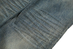 Harajuku Streetwear Washed Dirty Baggy Blue Jeans for Men and Women Straight