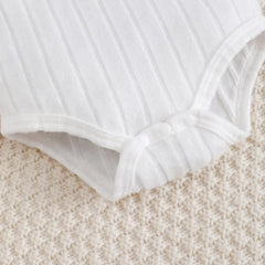 3PCS Newborn Baby Boy Clothes Set Long Sleeved Color Blocked Bodysuit+Gray Pants+Hat Autumn Clothing for Toddlers 1-18 Months