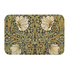 Custom William Morris Compton Floral Art Nouveau Pattern Doormat Bath Door Floor Mat