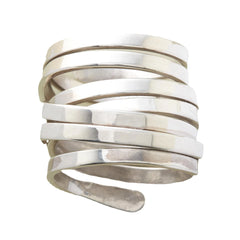 Wrapped iron ring, minimalist metal style ring