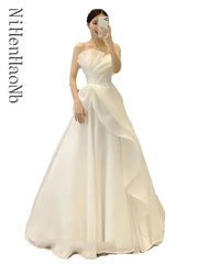 White Bridesmaid Dresses: Wedding Dresses Strapless Fashion Bride Dress