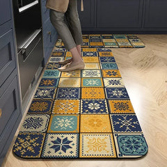 Non-slip Kitchen Mat Crystal Velvet Super Absorbent Floor Mats Kitchen Long Carpets