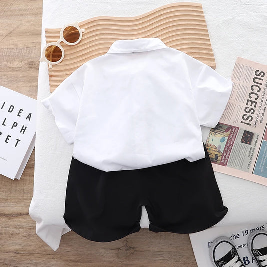 New Baby Girls Boys Clothing Toddler Summer Fashion Children Clothes Suit Infant Baby Boys Solid T Shirt Pants 2Pcs/Set