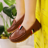 Kids Casual Shoes Boys Leather Flats Slip-on Loafers Soft Classic Fashion Toddlers