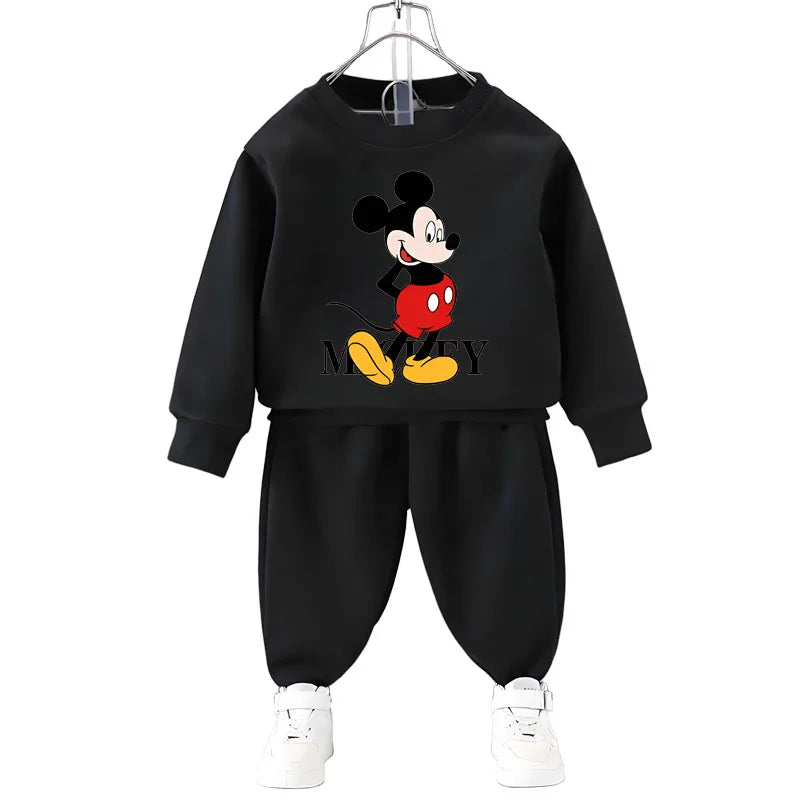 Disney Fall Boys Long Sleeve Hoodies Sets Winter Children's Pullover and Trousers Two Piece Suit Kids Casual Sweatsuit