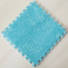 30 X 30cm EVA Foam Puzzle Mat Long Hair Carpet Soft Plush Villi Shaggy Area Rug Mats