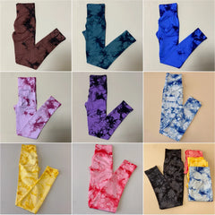 Tie Dye Seamless Leggings Push Up Women Mallas Sports Fitness Contour Yoga